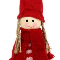 Floristik24 Gnome-jente 12cm rød, hvit 6stk