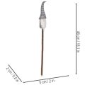 Gnome-dekorasjonsfigur med stripete hatt på trepinne, 46 cm, 6 deler | Floristik24.no