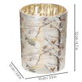 Glasslykt med grendesign, gullfarget innside, 12 cm | Floristik24.no