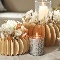 Glasslykt med grendesign, gullfarget innside, 12 cm | Floristik24.no