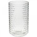 Floristik24 Blomstervase, glassvase, lysglass, glasslykt Ø11,5cm H18,5cm