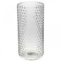 Floristik24 Blomstervase, glassvase, lysglass, glasslykt Ø11,5cm H23,5cm