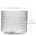 Floristik24 Lyktglass, telysholderglass, lysglass Ø11,5cm H9,5cm