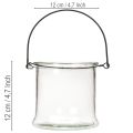 Hengende glasslykt Ø12cm H12,5cm 2 stk | Floristik24.no