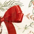 Glasslyktholder med rødt bånd og vintergrener, 15 cm | Floristik24.no