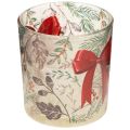 Glasslysholder med julegrener