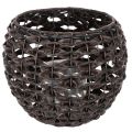 Floristik24 Vevd telysholder, svart og brun, sommerdekorasjon, Ø31 cm H25 cm