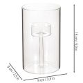 Glasslysestake med innsats for kuppellys 15 cm 2 stk | Floristik24.no