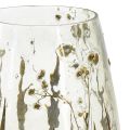 Floristik24 Lanterne glass gypsophila dekor Ø10,5cm H13cm 2stk