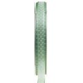 Floristik24 Gavebånd prikkete pyntebånd grønt mint 10mm 25m
