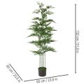 Kunstig bambustre, grønt, 132 cm, stueplante | Floristik24.no