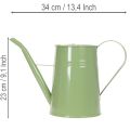 Vintage vannkanne i metall til innendørs bruk, mintgrønn, 1,7 l, dekorativ vase, retro design, H23 cm | Floristik24.no