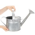 Vintage vannkanne i sink, 27 cm - blomsterpotte til hage og terrasse, metallblomsterpotte | Floristik24.no