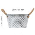 Rund sinkskål med tauhåndtak Ø25cm H14cm | Floristik24.no