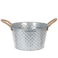 Floristik24 Rund sinkskål med tauhåndtak Ø28cm H16cm