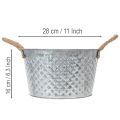 Rund sinkskål med tauhåndtak Ø28cm H16cm | Floristik24.no