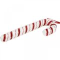 Floristik24 Deco Candy Cane Jul Rød Hvit Stripet H34cm