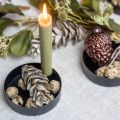 Floristik24 Sypresskongler natur, juledekorasjon, gullbelagte håndverkskongler Ø2–3cm H2,5–3,5g 330g