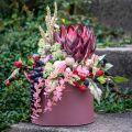Kunstig artisjokk Stor kunstig blomst Tørrlook Lilla 76cm | Floristik24.no