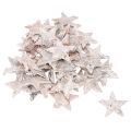 Mini bjørkestjerner 2 cm - 2,5 cm hvitkalkede 150 stk | Floristik24.no