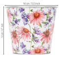 Blomsterpotte, vårdekorasjon, plantekasse, metall, Ø14 cm H12,5 cm | Floristik24.no
