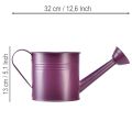Dekorativ vannkanne, lilla metallplantekasse, Ø13,5 cm H12,5 cm | Floristik24.no