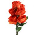 Floristik24 Dekorative roser oransje 32cm 6stk