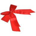 Dekorativ sløyfe, rød sløyfe med gullkant – Elegant julepynt, 4 cm bred, 15 × 21 cm, 2 stk. | Floristik24.no