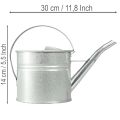 Vintage dekorativ vannkanne, metall, sølv, 1,25 l blomsterpotte | Floristik24.no