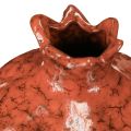 Dekorativ vase i granateple keramikk rødbrun Ø10,5 cm H12 cm | Floristik24.no