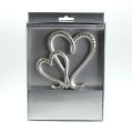 Floristik24 Dekorativt hjerte å pinne sølv 17cm