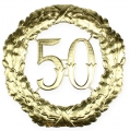 Floristik24 Jubileumsnummer 50 i gull Ø40cm