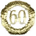 Floristik24 Jubileumsnummer 60 i gull Ø40cm