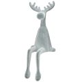 Floristik24 Dekorativ kantsitter for Elk, H31 cm, grå, 3 stk.
