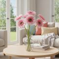 Kunstige gerberablomster til hagen, rosa, 47 cm, 6 stk. | Floristik24.no