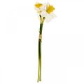 Floristik24 Kunstig påskelilje Silkeblomster Hvit påskelilje 40cm 3stk