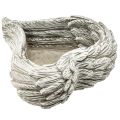 Plante hjertefjær støpestein hjerte grå hvit 13×12×6cm 2stk | Floristik24.no