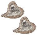 Floristik24 Plantehjerte rottingranker naturhvit 20cmx24cmx6cm 2stk