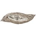 Planteskål bølgerotting naturhvit 40x14x6cm 2stk | Floristik24.no