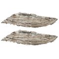 Planteskål bølgerotting naturhvit 40x14x6cm 2stk | Floristik24.no