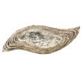 Plantebåt plante bølgerotting naturhvit 45x16cm | Floristik24.no