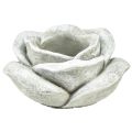 Floristik24 Rose keramikk grav dekorasjon bord dekorasjon lysestake stor Ø17cm H9cm