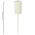 Metalllysestake på stang, beige, H11 cm, 4 stk. | Floristik24.no