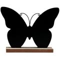 Floristik24 Borddekor tredekor sommerfugl sort natur 12cm 6stk