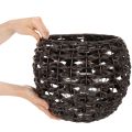 Vevd telysholder, svart og brun, sommerdekorasjon, Ø31 cm H25 cm | Floristik24.no